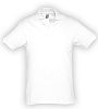 Рубашка поло мужская SPIRIT 240, белая с нанесением логотипа