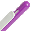 Ручка шариковая Slider, фиолетовая с белым с нанесением логотипа