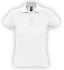 Рубашка поло женская PASSION 170, белая с нанесением логотипа