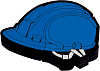 Флешка «Каска», синяя, 8 Гб с нанесением логотипа