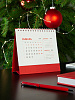 Календарь настольный Datio 2024, красный с нанесением логотипа