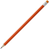 Карандаш простой Hand Friend с ластиком, оранжевый с нанесением логотипа