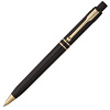 Ручка шариковая Raja Gold, черная с нанесением логотипа