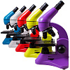 Монокулярный микроскоп Rainbow 50L с набором для опытов, фиолетовый с нанесением логотипа