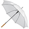 Зонт-трость Lido, белый с нанесением логотипа
