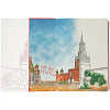 Блокнот «Города. Москва», красный с нанесением логотипа