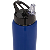 Спортивная бутылка Moist, синяя с нанесением логотипа