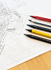 Вечный карандаш Construction Endless, серебристый с нанесением логотипа