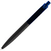 Ручка шариковая Prodir QS01 PRT-P Soft Touch, черная с синим с нанесением логотипа