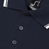 Рубашка поло мужская с контрастной отделкой PRACTICE 270, темно-синий/белый с нанесением логотипа