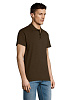 Рубашка поло мужская SUMMER 170, темно-коричневая (шоколад) с нанесением логотипа