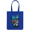 Холщовая сумка Moscow Boy, ярко-синяя с нанесением логотипа