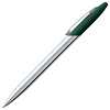 Ручка шариковая Dagger Soft Touch, зеленая с нанесением логотипа