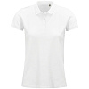 Рубашка поло женская Planet Women, белая с нанесением логотипа