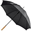 Зонт-трость Lido, черный с нанесением логотипа