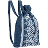 Сумка-рюкзак Onego, синяя (джинс) с нанесением логотипа