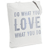 Холщовая сумка Do Love, молочно-белая с нанесением логотипа
