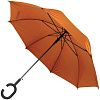 Зонт-трость Charme, оранжневый с нанесением логотипа