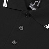 Рубашка поло мужская с контрастной отделкой PRACTICE 270 черная с нанесением логотипа