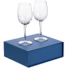 Набор бокалов для вина Wine House , синий с нанесением логотипа