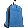 Рюкзак-мешок Melango, синий с нанесением логотипа