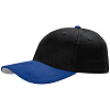 Бейсболка Ben Loyal, черная с синим с нанесением логотипа