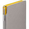 Ежедневник Flexpen, недатированный, серебристо-желтый с нанесением логотипа