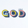 Толстовка с капюшоном «Новый GOD», белая с нанесением логотипа