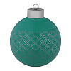 Елочный шар Queen с лентой, 8 см, зеленый с нанесением логотипа