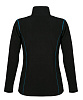 Куртка женская NOVA WOMEN 200, черная с ярко-голубым с нанесением логотипа