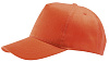 Бейсболка Buzz, оранжевая с нанесением логотипа