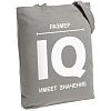 Холщовая сумка «Размер IQ», серая с нанесением логотипа