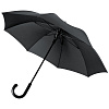Зонт-трость Alessio, черный с нанесением логотипа