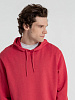Толстовка с капюшоном унисекс Hoodie, красный меланж с нанесением логотипа