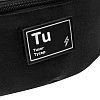 Поясная сумка с патчами «Химия состояний», черная с нанесением логотипа