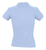 Рубашка поло женская PEOPLE 210, голубая с нанесением логотипа