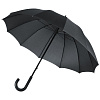 Зонт-трость Lui, черный с нанесением логотипа
