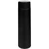 Смарт-бутылка с заменяемой батарейкой Long Therm Soft Touch, черная с нанесением логотипа