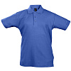 Рубашка поло детская Summer II Kids 170, ярко-синяя с нанесением логотипа
