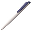 Ручка шариковая Senator Dart Polished, бело-синяя с нанесением логотипа