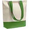 Холщовая сумка Shopaholic, ярко-зеленая с нанесением логотипа