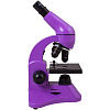 Монокулярный микроскоп Rainbow 50L с набором для опытов, фиолетовый с нанесением логотипа