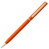 Ручка шариковая Hotel Gold, ver.2, матовая оранжевая с нанесением логотипа