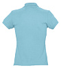 Рубашка поло женская PASSION 170, бирюзовая с нанесением логотипа