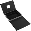 Коробка под набор Plus, черная с серебристым с нанесением логотипа