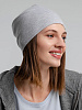 Шапка HeadOn, серый меланж с нанесением логотипа