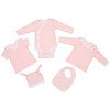 Шапочка детская Baby Prime, розовая с молочно-белым с нанесением логотипа