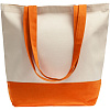 Холщовая сумка Shopaholic, оранжевая с нанесением логотипа