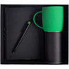 Набор Flexpen Black Surprise, черный с зеленым с нанесением логотипа