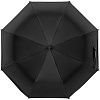 Зонт складной с защитой от УФ-лучей Sunbrella, черный с нанесением логотипа